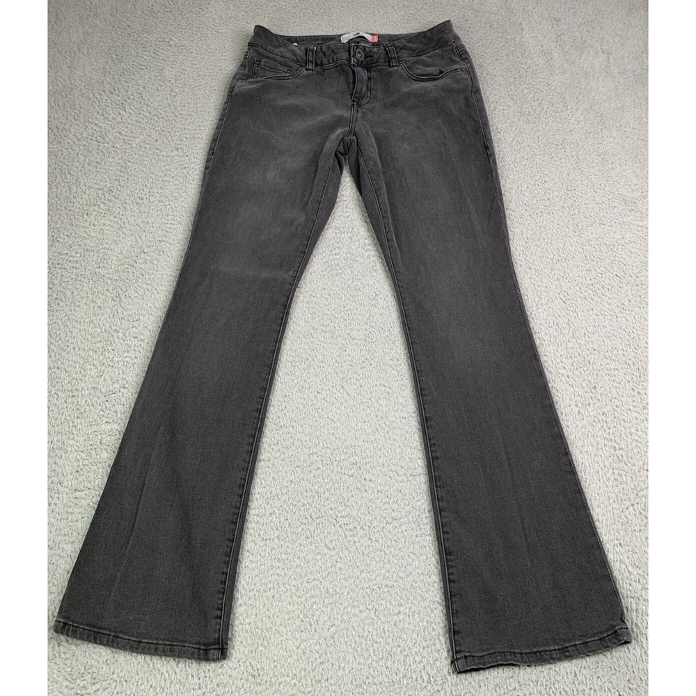 CAbi Jeans Womens Size 4 Slim Boot Cut Jean Gray Mid Rise Stretch Denim